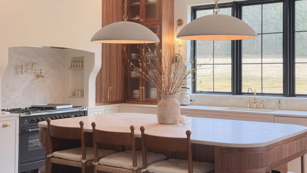 Custom island cabinetry with stone top built to measure by Baltic Cabinets
